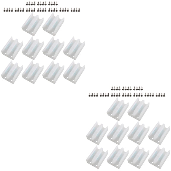 Masteelf 20 pcs Glass Sliding Door Guides Glass Door Slider Portable Shower Door Guides