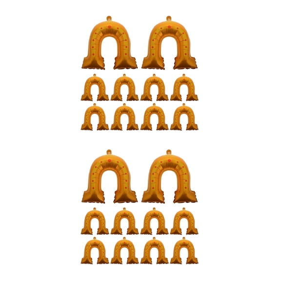 Masteelf 20 pcs Gold U Shaped Aluminum Foil Balloons For Wedding Birthday Party And Thanksgiving Decorations Aluminum Foil Balloons