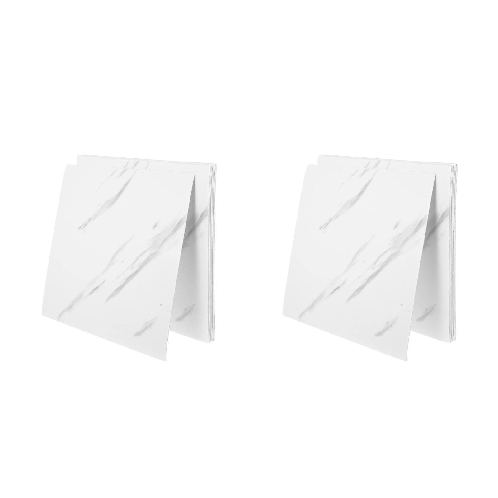 Masteelf 20 pcs  Peel and Stick Marble Tiles for Bathroom and Kitchen Self-Adhesive Wall Covering Easy Installation Backsplash Waterproof and Durable for Living Room Bedroom and More White