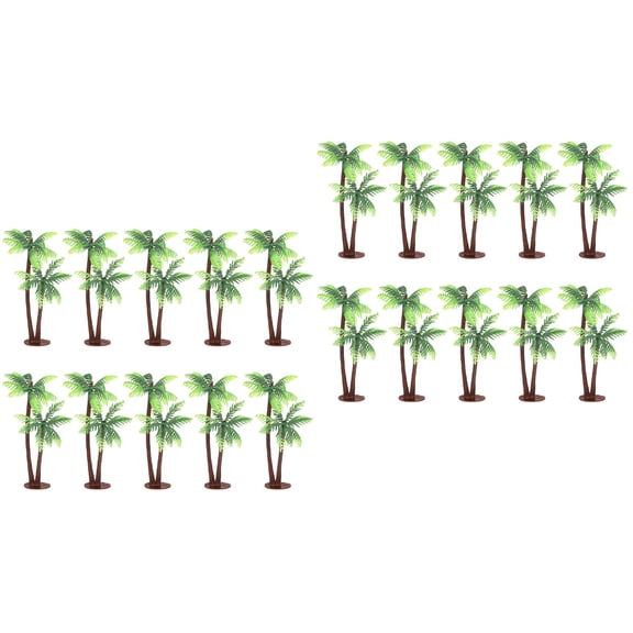 Masteelf 20 pcs Premium Simulation Coconut Trees Faux Coconut Trees Fake Coconut Trees