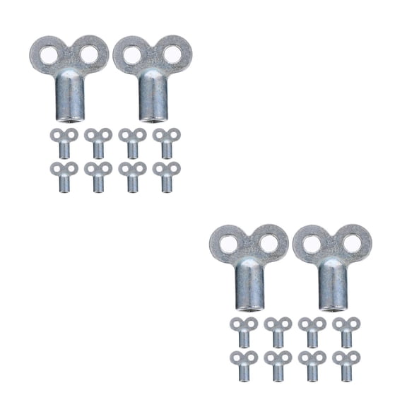 Masteelf 20 pcs Radiator Bleed Valve Keys Square Hole Key Metal Plumbing Key Radiator Air Vent Key Water Tap Switch Key Radiator Bleeding Accessories