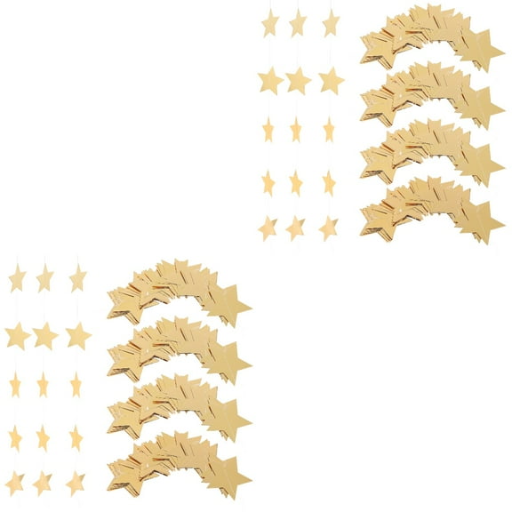 Masteelf 20 pcs  Star Garland Backdrop Birthday Party Hanging Star Garland Star Banner Backdrop for Baby Shower