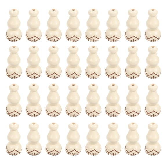 Masteelf 200 Pieces White Gourd-Shaped Synthetic Beads for Crafting, Door Curtain Decoration, Accessories and Home Decor