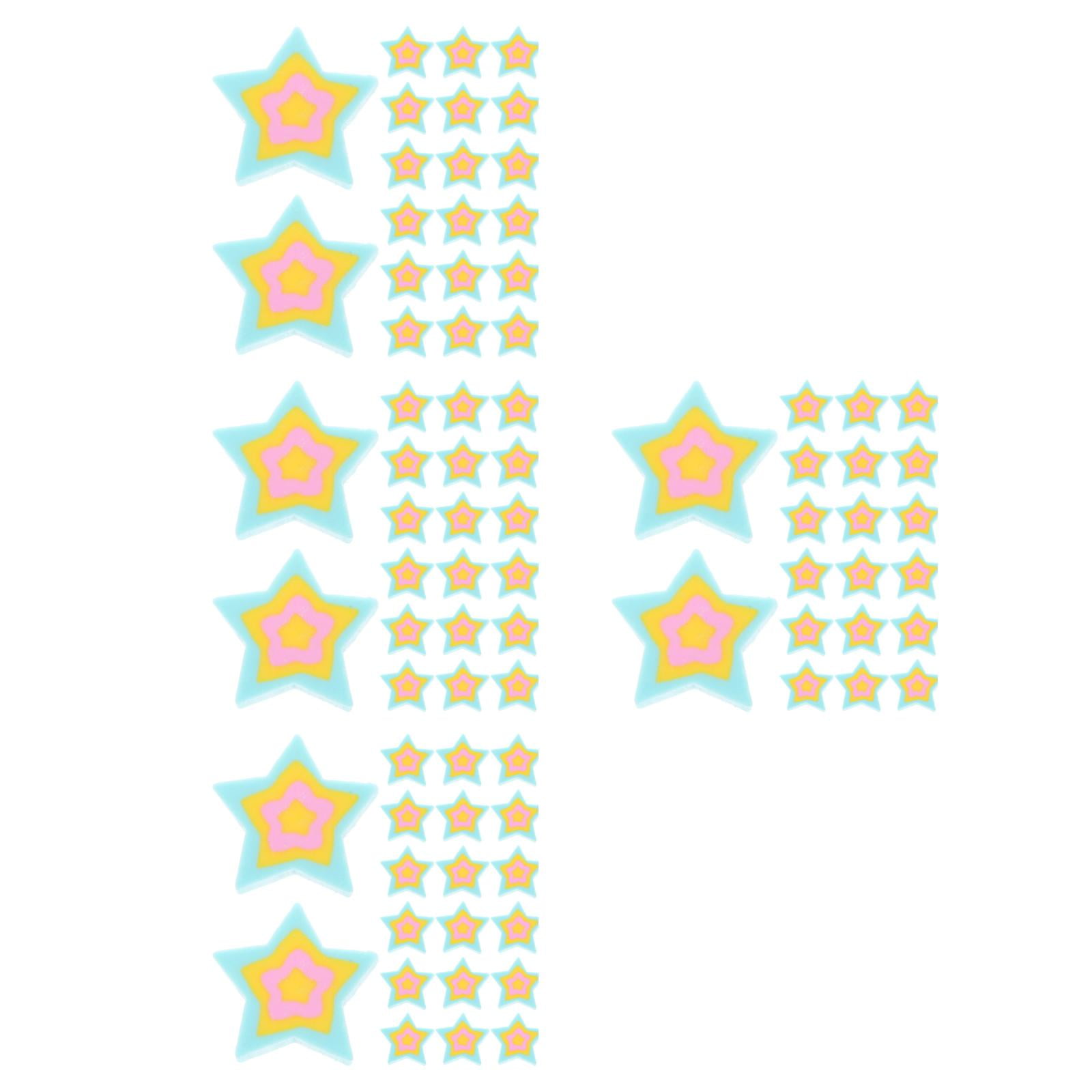 Masteelf 200 pcs  Cartoon Miniature Eraser Multi-function Mini Erasers Small Erasers Mini Novelty Erasers Household Star Erasers Bulk Mini Erasers Tiny Erasers Delicate Miniature Erasers