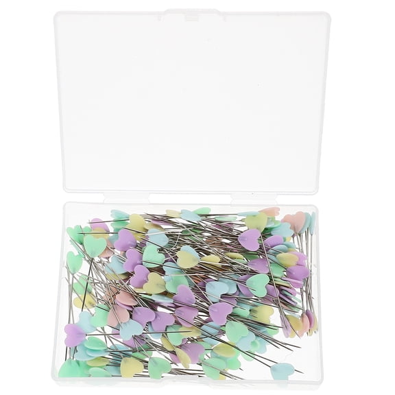 Masteelf 200Pcs Heart Head Sewing Pins Straight Location Pins for DIY Projects