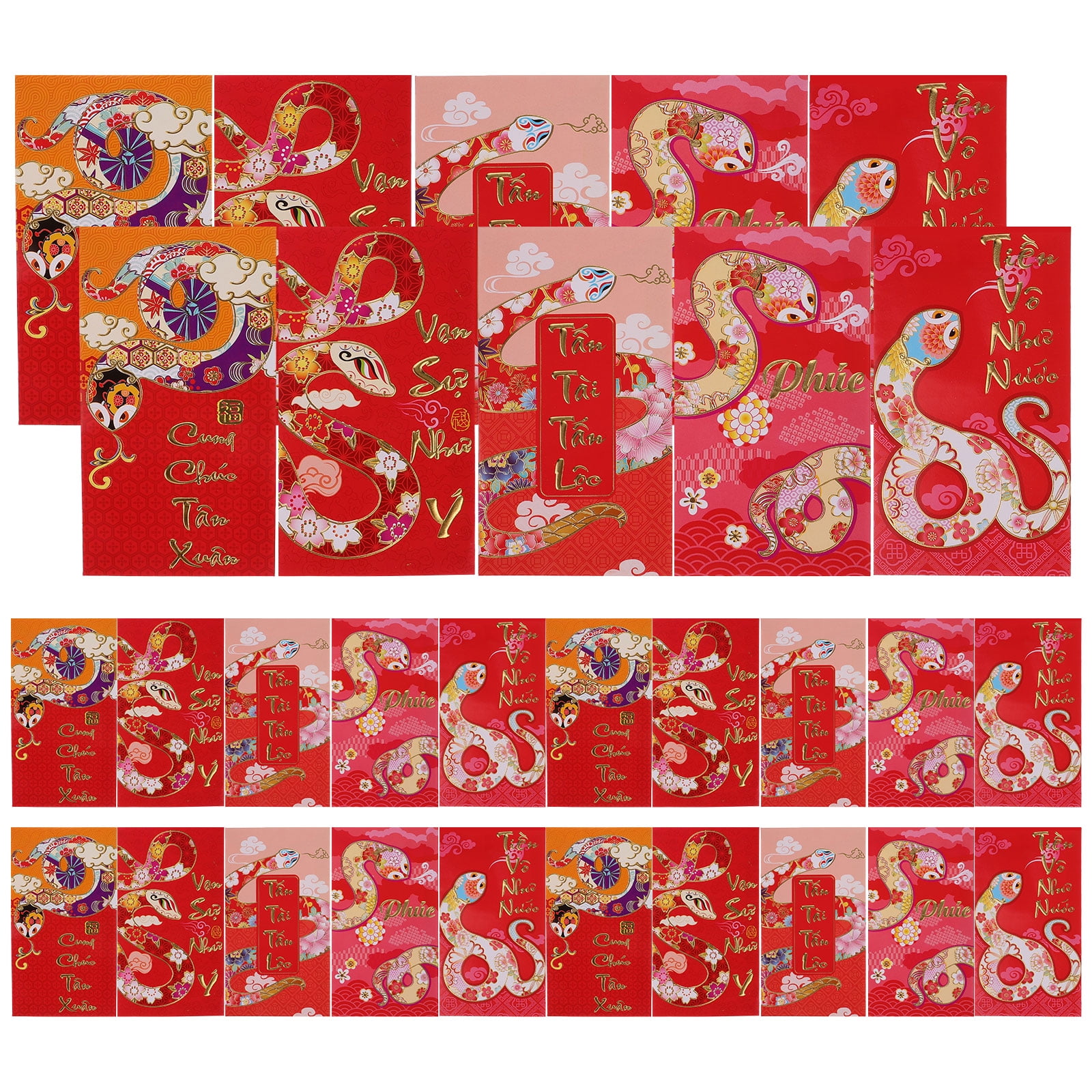 Masteelf 2025 Chinese Year of Snake Red Envelopes Lucky Money Red