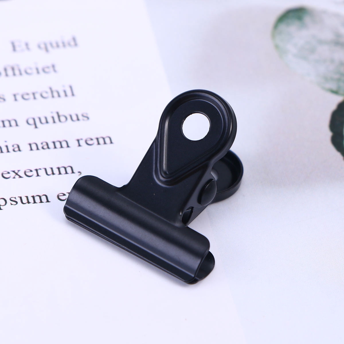 Pack Of 20 Black Small Bulldog Clips, Metal Hinge Clips, File Paper Money Binder Clamps For Tags, Bags, Shops, Office And Kitchen At Home - View #9