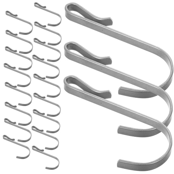 Masteelf 20PCS J Shaped Heavy Duty Stainless Steel Hooks for Kitchen Bedroom Office Wire Shelf Coat Rack Accessories