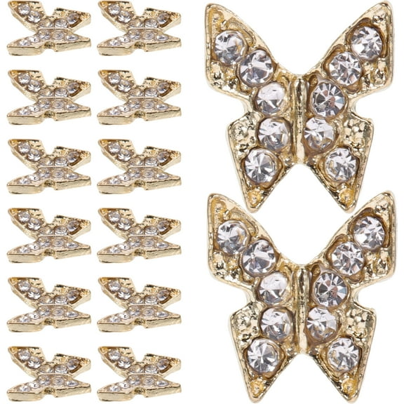 Masteelf 20Pcs Alloy Nail Art Decorations, Wear-Resistant Butterfly Nail Party Adornments for Cute Nail Design