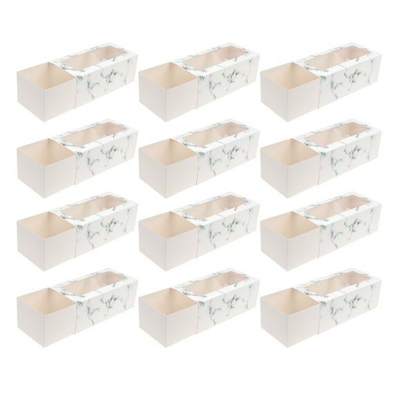 Masteelf 20Pcs Bake Packaging Boxes Cake Roll Packing Boxes Portable Cake Container
