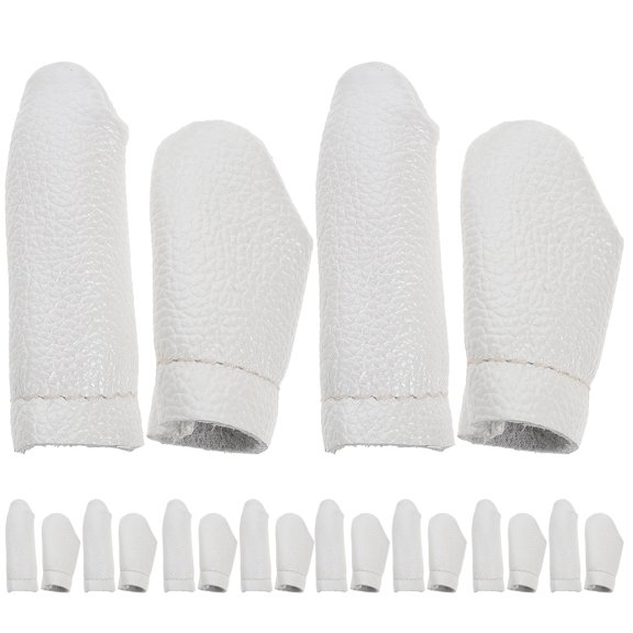 Masteelf 20Pcs Thimble Finger Protectors, Finger Cots, Sewing Thimble Finger Guards for Craft Hand Sewing Quilting Knitting Pin DIY Tools