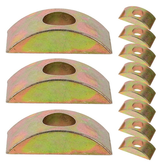 Masteelf 20pcs Half Moon Nuts Washers Heavy-Duty Metal Half Moon Nut Metal Half Moon Washer Nuts Spacer Washer Furniture Nut Connector (M8)