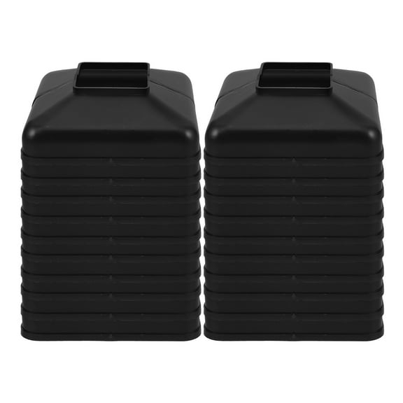 20pcs Post Base Cover Split Style Plastic Square Sleeve for Wood Post Handrail Fence Deck Cable Railing Baluster