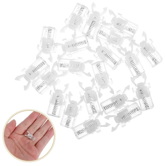 Masteelf 20pcs Self-Locking Press Type Buckle for Trash Bin Glasses Case Toothpick Box Convenient Lid Push Latch for Multiple Scenarios