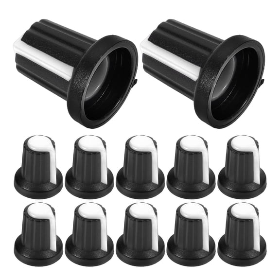 HEATSHAKING Professional Dj Mixer Knob Caps White Plastic Universal Volume Control 20Pcs