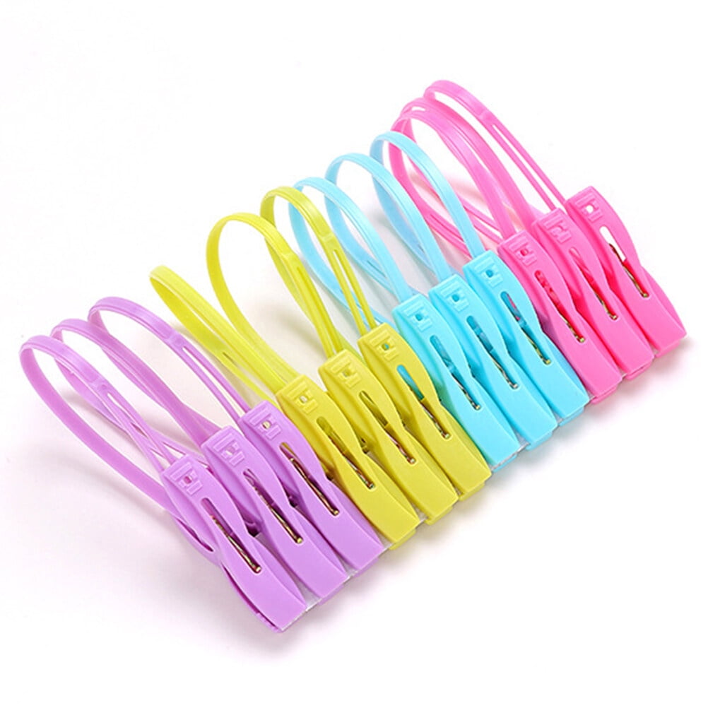 Masteelf  24 PCS Mini Clothes Pins Curtain Rings with Clips