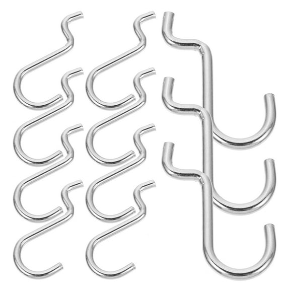 OFFIGAM 24-Piece Heavy Duty Iron Hooks Set for Garage Tool Storage and Wall Mount Organization