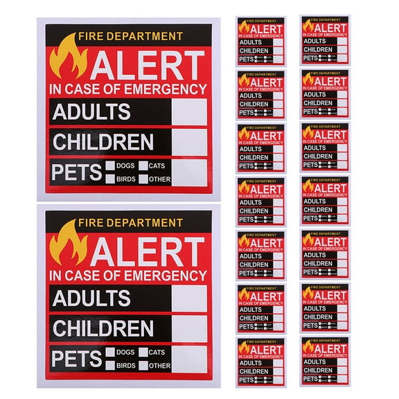 Masteelf 24pcs Emergency Rescue Decal Stickers For Firefighter And Pet Safety High Adhesive People Finder Labels Easy To Use Emergency Alert Stickers