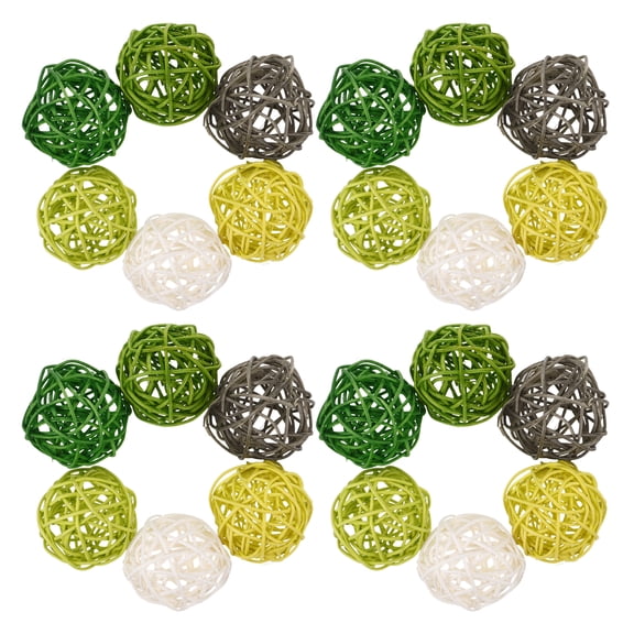 Masteelf Decorative Wicker and Rattan Craft Sticks, 24 Assorted Color Pieces, Lightweight, , Perfect for Projects and Crafts