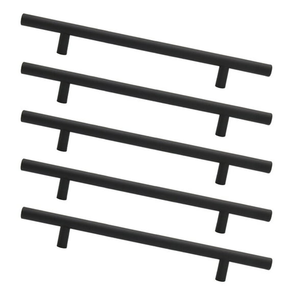 Masteelf 25 Pcs Cabinet Handle Bookcase Handles Chest Drawer Pulls 10x3.5x1cm Black