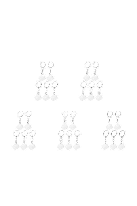 25 pcs  Tooth Shaped Keychain Cute Tooth Holder Key Ring Tooth Storage Container Key Chain Kids Tooth Saver Backpack Accessory