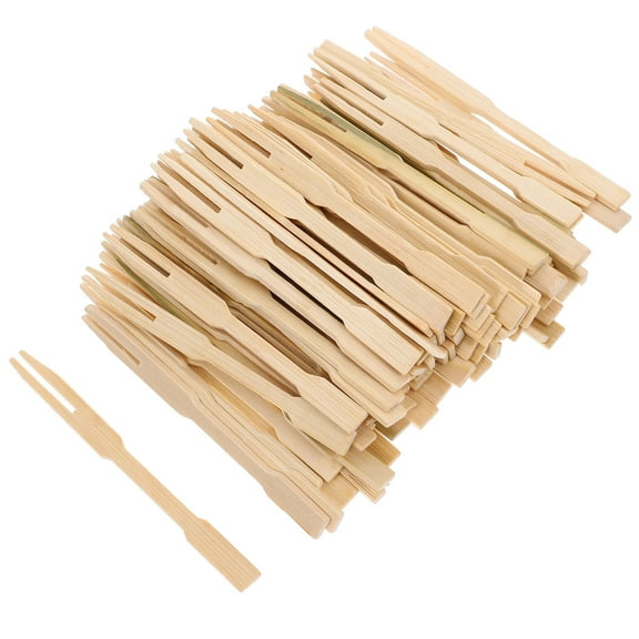 Masteelf 250pcs Fruit Forks Appetizer Forks Bamboo Dessert Forks Mini Forks Multifunctional Fruit Fork For Party Cake Party Dinner Tools Home Convenient Forks