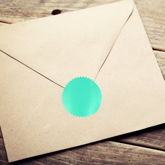 Masteelf 250pcs Green Serrated Edge Embossing Seal Stickers For Certificate Award And Graduation Envelopes For Official Documents And Wedding Invitations