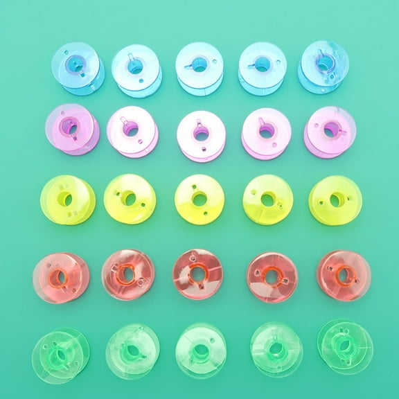 Masteelf 25Pcs Sewing Machine Bobbin Boxes for Beginners and Multi-Color