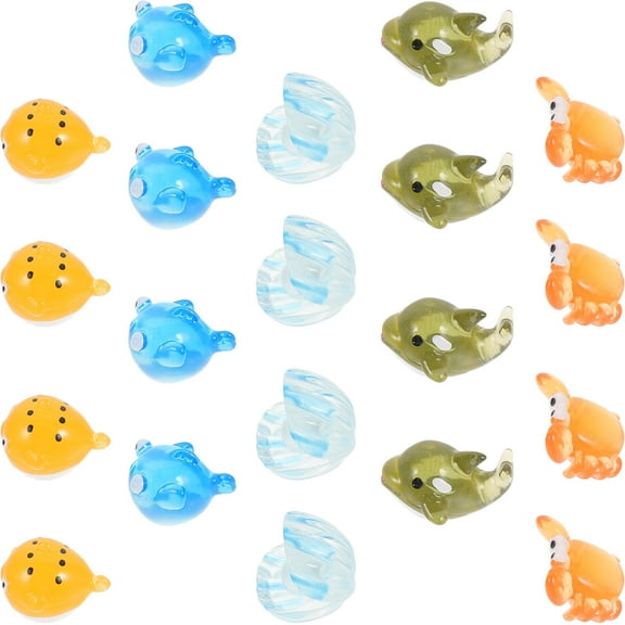 Masteelf 25pcs Miniature Figurines Tiny Resin Animal Decorations for Home Tabletop Bonsai Assorted Color