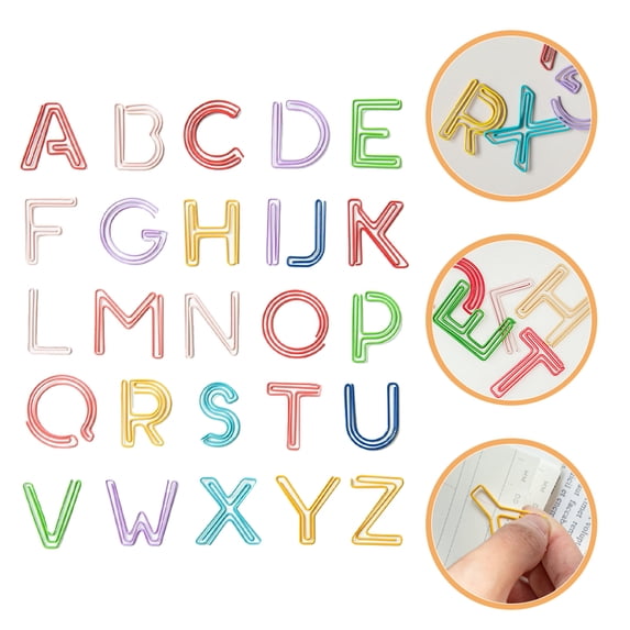 CTIRCHIU Colored Paper Clips Memo Holder for Office Workers, 26 Pieces, 1.2 x 1.1 x 0.04 Inches, and Multi-Color