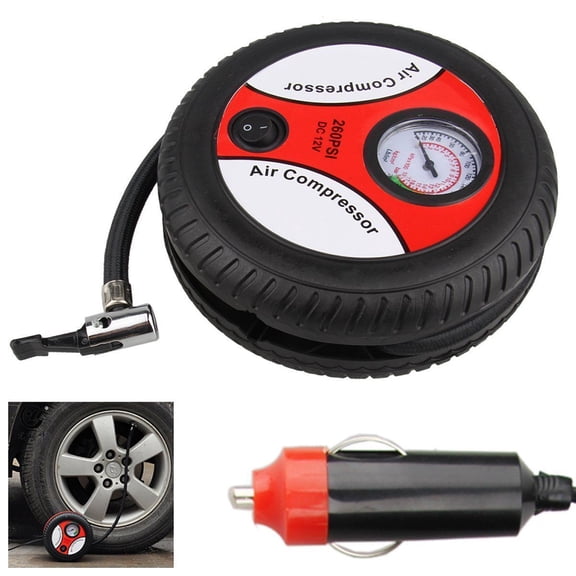 Masteelf 260PSI DC 12V Air Compressor Pump Portable Tire Inflator for Car