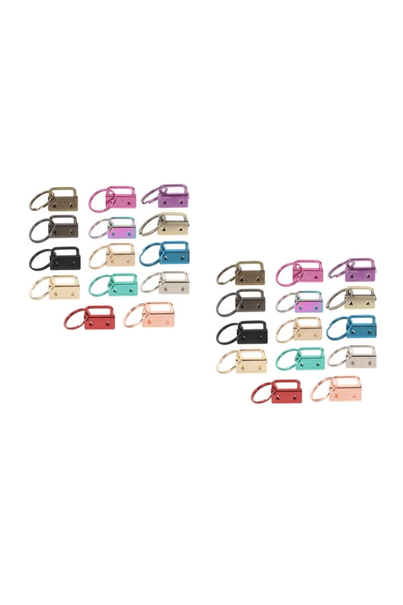 Masteelf 28 pcs Tail Clip Key Ring Webbing Clamp Belt Clip DIY Bag Accessories Keychain Hardware for Wristlets Hardware Key Lanyard