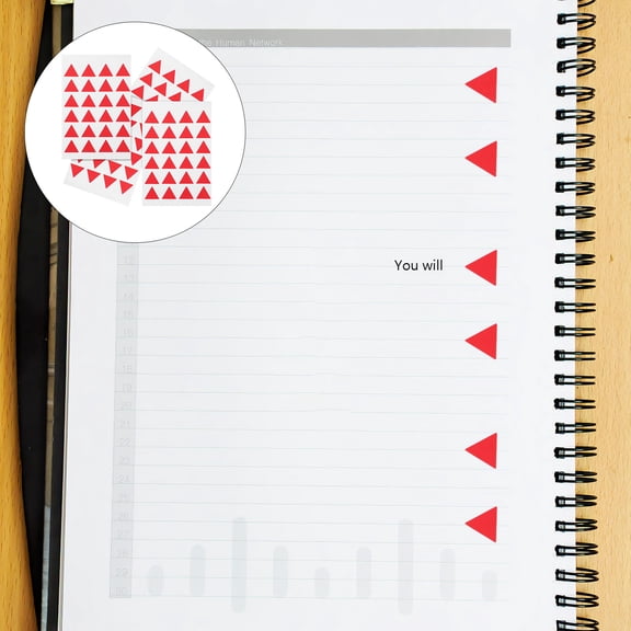 Masteelf 288 Pcs Reusable Sticker Marking Stickers Work 1.60X1.40X0.10CM Red