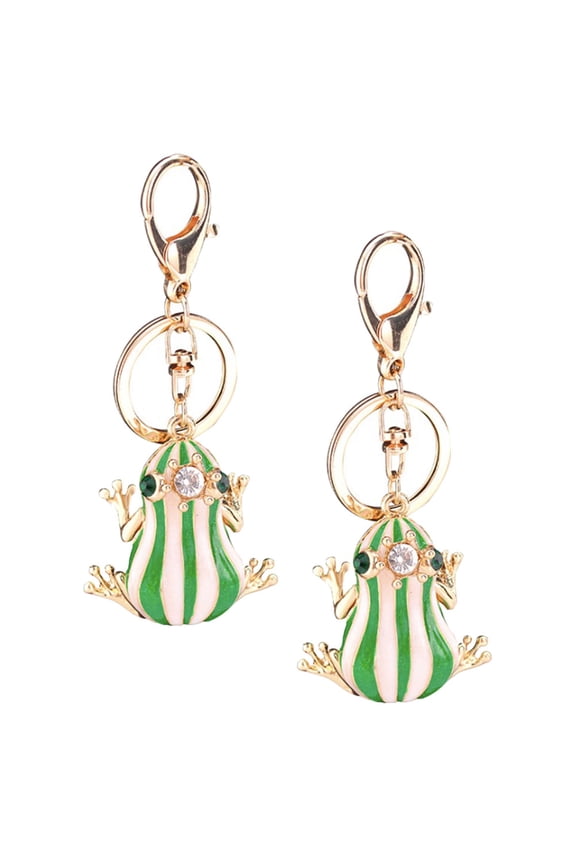 SWETRACE Frog Key Chain Purse Jewelry Charms For Handbags 2Pcs 4.3x1.9x0.8In