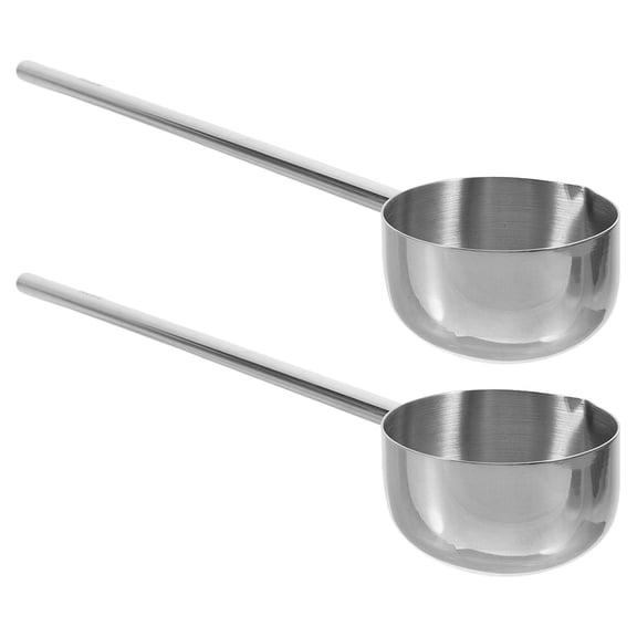 Masteelf 2PCS Mini Sauce Pans with Stainless Steel Ladles, Essential Kitchen Cooking Tools for Heating and Pouring Oil and Sauces