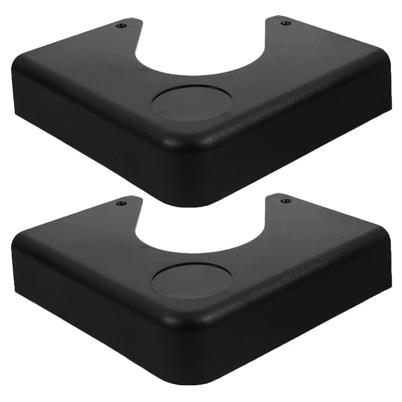 OFFIGAM 2-Pack Black ABS Billiard Table Corner Protectors with Design Accessories for Pool Table Care