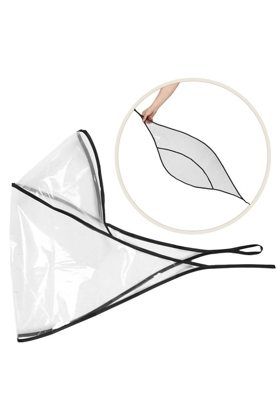 2PCS Rain Bonnet with Visor Clear Waterproof Rain Bonnet Plastic Raining Hat Protect Hairstyle Raining Cap for Women