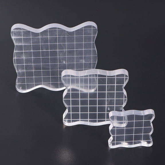 SWETRACE Acrylic Stamper Tool Set 2 Pieces 1x7.5x7.5CM for Nail Art Stamping and Designs