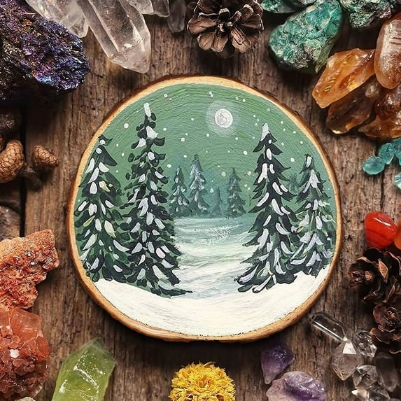 CTIRCHIU Wood Slices Rustic Decor 2Pcs 7.86X7.07X0.83in