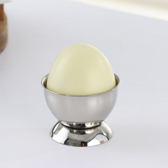 Masteelf 2Pcs Egg Stand Stainless Steel Nice Shape for Upright Eggs Home Users
