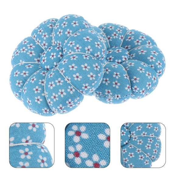 KALLORY Cute Shaped Needle Cushion Blue Cotton 2Pcs 3.1x3.1x1.0in