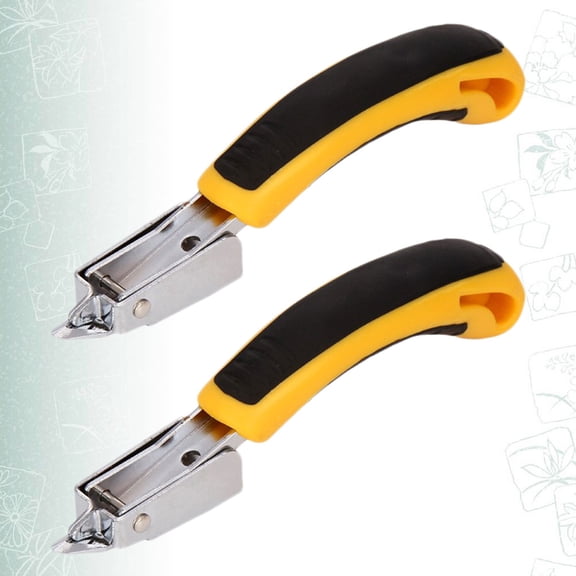 Masteelf 2Pcs Plastic Handle Office Stapler Remover Multifunction Handheld Nail Puller Oil Frame Door Nail Removal Clip