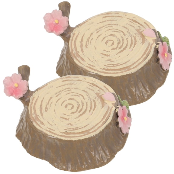 Masteelf 2Pcs Resin Tree Stump for Fall Decorations Outdoor
