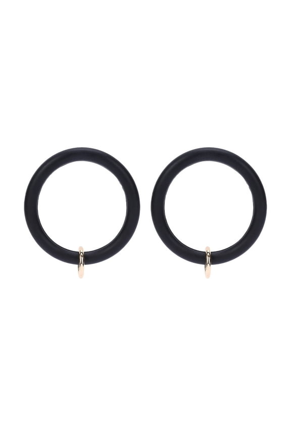 2Pcs Silicone Bracelet Kkey Ring Alloy Ring Creative Round Shaped Key Chain(Black)