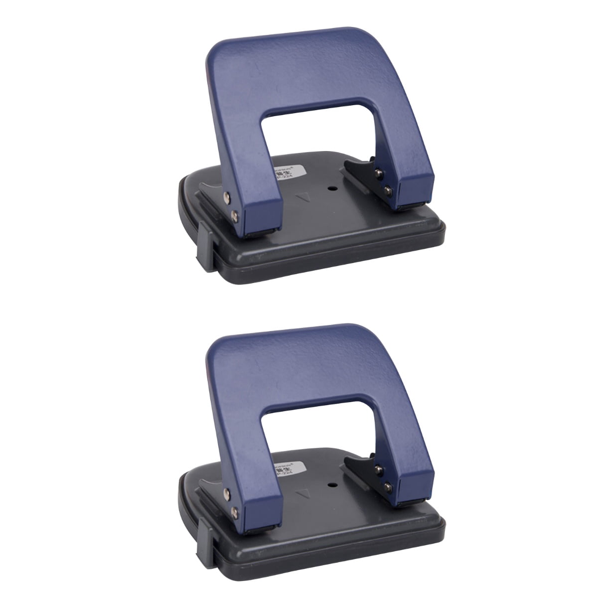 Masteelf 2pcs 2 Hole Punch Craft Paper Cutter Loose-Leaf Punches Scrapbooking Puncher DIY Tools Binding Supplies (Navy)