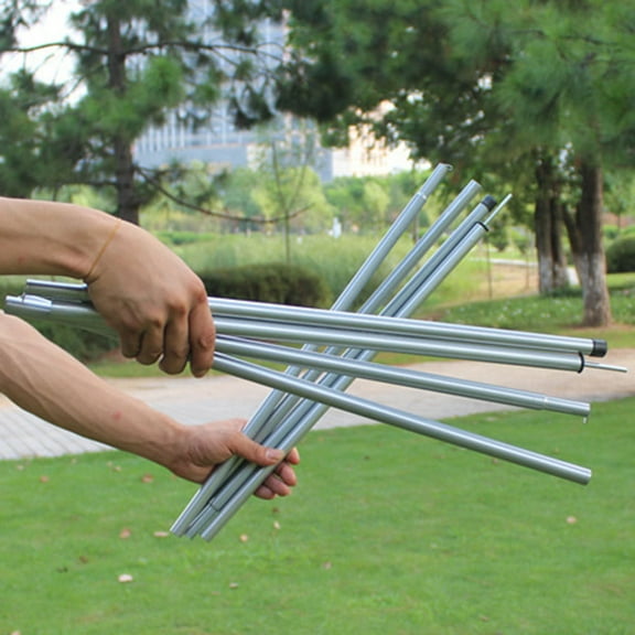 Masteelf 2pcs 2m Outdoor Tent Pole Rod Tent Bar Rod Tent Building Supporting Rod Pole Awning Frames Kit for Hiking Camping
