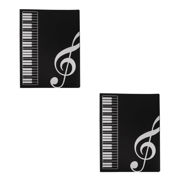 Masteelf 2pcs A4 Music Binder With 80 Pages Sheet Music Choir Folder And Band Flip Folder Supply For Piano Scores And Music Sheets Storage