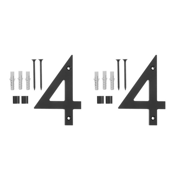 Masteelf 2pcs Acrylic House Address Number Easy Installation Hotel Number Sign Household Decorative Number Sign Numeral Door Sign ( )