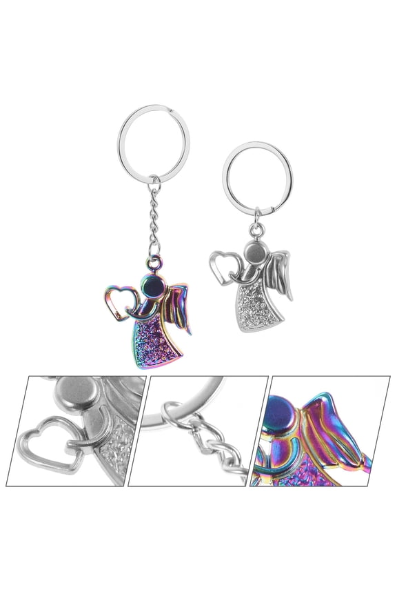2-Pack Angel Keychain Set, Decorative Angel Pendant Key , Hanging Ornaments for Bags and Keys