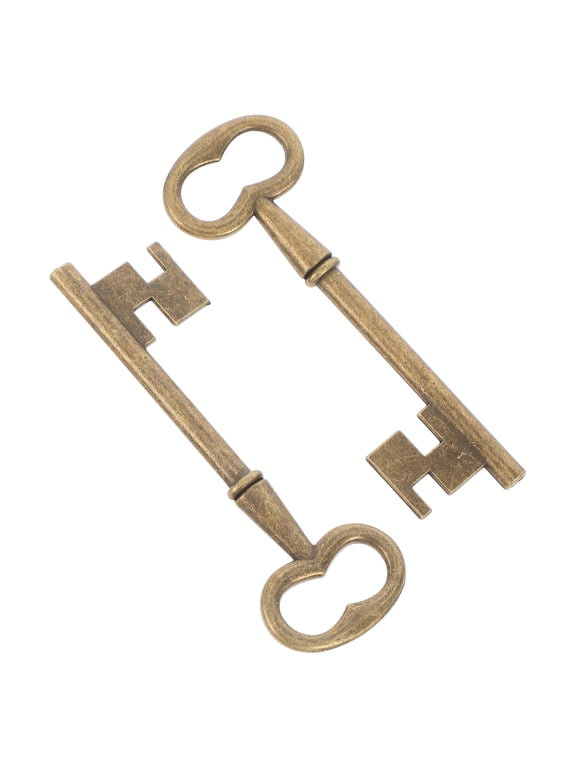 2pcs Vintage Antique Style Metal Keys Pendant Charms for Jewelry Making and Decorations, Random Design
